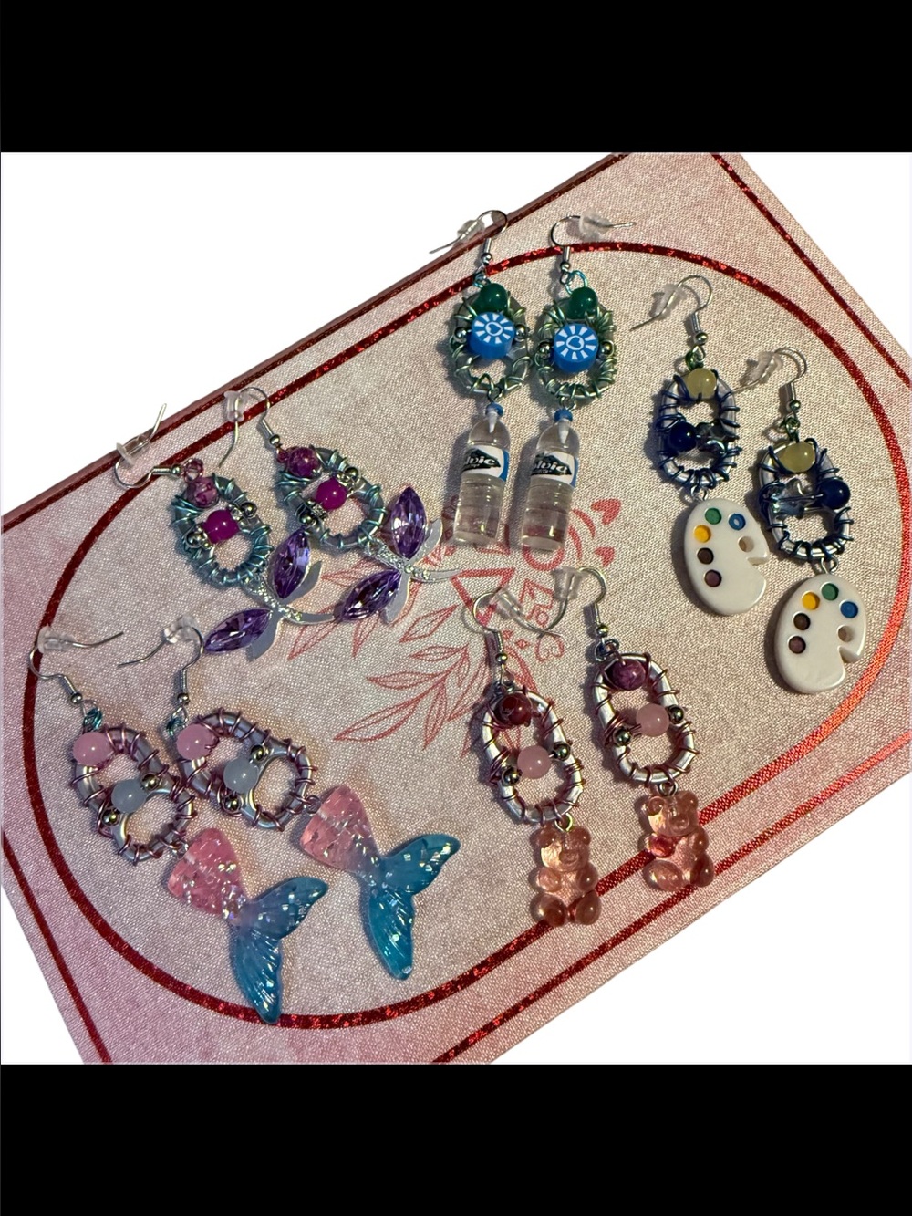 EKA Handmade Upcycled Earrings *One Night’s Work* 5 Pairs 🧜♀️ 🎨